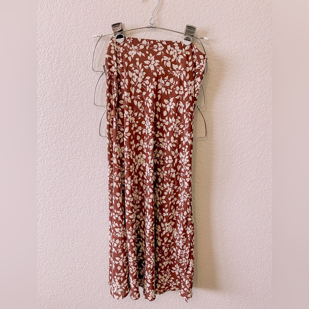 SOLD! Shop Stevie Brown Floral Midi Skirt